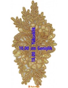 Dantel Ve Nakışlı Aplikeler Sarı Dantel Aplike 015 Aplike 015 2