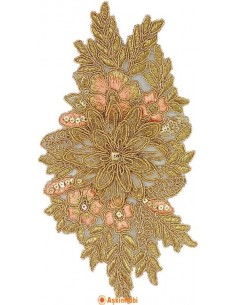 Dantel Ve Nakışlı Aplikeler Sarı Dantel Aplike 016 Aplike 016