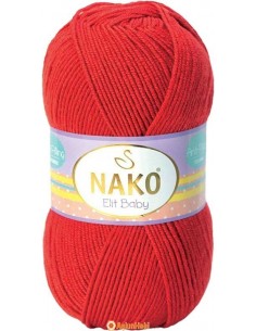 Nako Elit Baby El Örgü İpi Nako Elit Baby 207 Flame Red 207