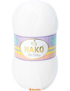 Nako Elit Baby El Örgü İpi Nako Elit Baby 208 White 208