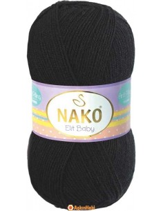 Nako Elit Baby El Örgü İpi Nako Elit Baby 217 Black 217
