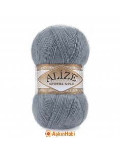 Alize Angora Gold Knitting Yarns Alize Angora Gold 87 Medium Gray 87-Orta Gri