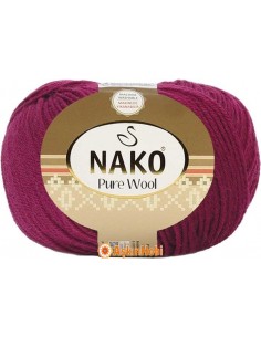 Nako Pure Wool Saf Yün Nako Pure Wool 12352 Fuchsia NP10469