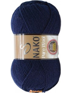 Nako Pure Wool Saf Yün Nako Pure Wool 2418 Dark Blue NP10559