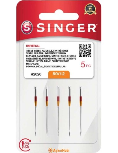 Singer Sewing Machine Needles Singer Sewing Machine Needle 80/12 SNG20208012