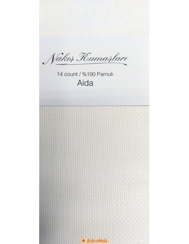 Aida Cross-stitch Fabrics AiDA Etamin Kumaş 14ct Kırık Beyaz AEK14CTKB