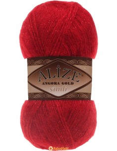 Alize Angora Gold Simli 106 Koyu Kırmızı