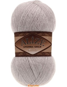 Alize Angora Gold Simli 168 Kış Beyazı