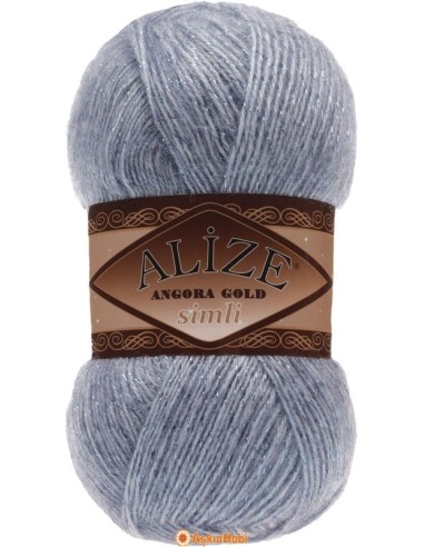 Alize Angora Gold Simli 221 Açık Denim Melanj